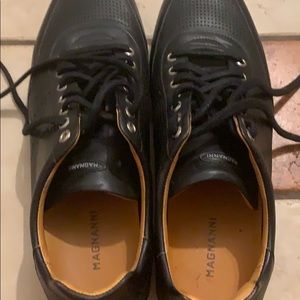 Black magnanni shoes size 10
